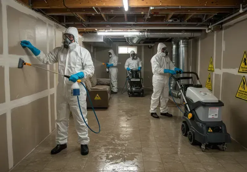 Basement Moisture Removal and Structural Drying process in Tracyton, WA